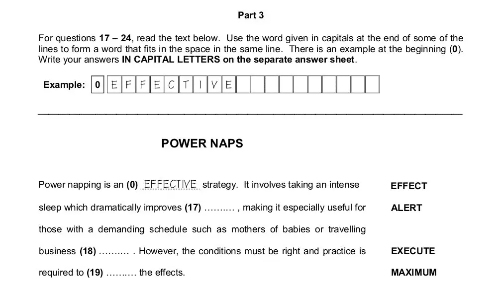 C2 Proficiency Reading Sample Question for Part 3
