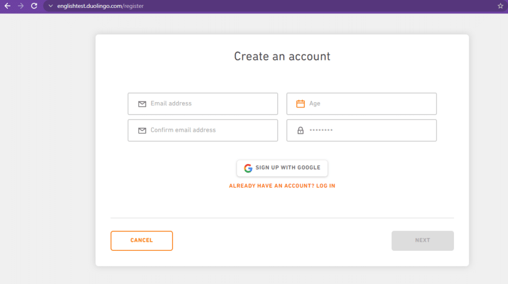 Create an Account Duolingo English Test