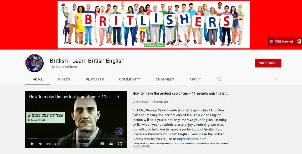 Britlish YouTube Channel