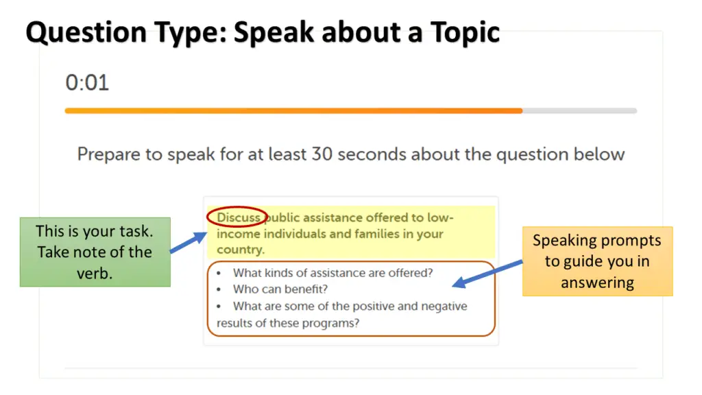 Duolingo English Test Speaking Question Type Speak About a Topic Written Prompt How to