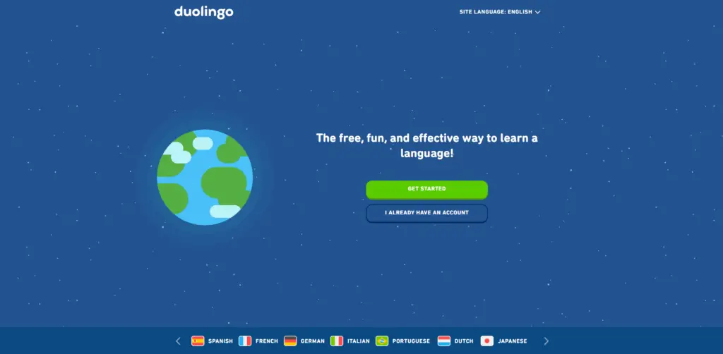 Duolingo Home Page