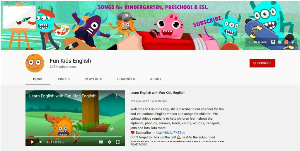 Fun Kids English YouTube Channel