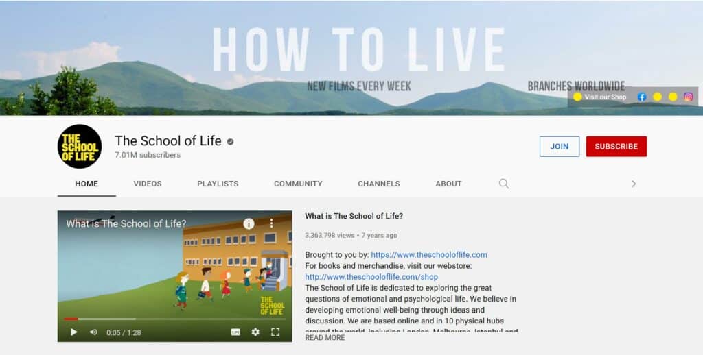 The School of Life YouTube Channel