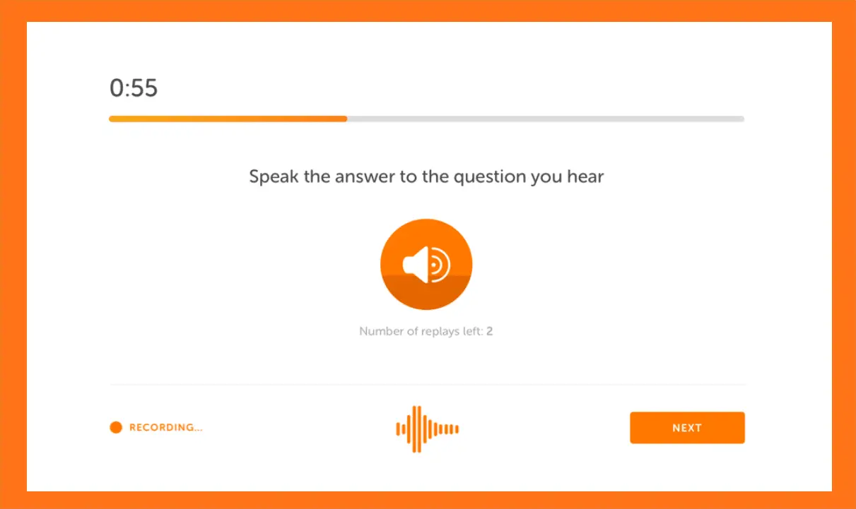 DET Adaptive Questions Listen Then Speak