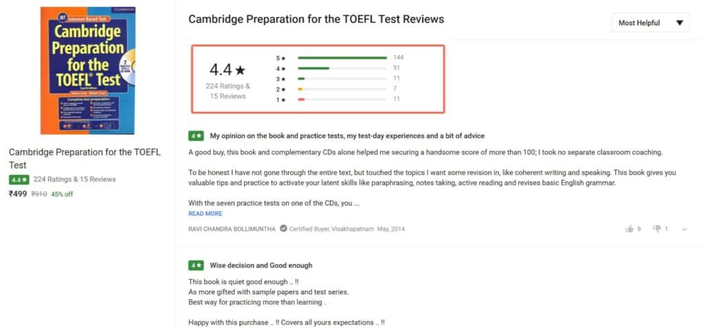 Cambridge Preparation for the TOEFL Test Flipkart