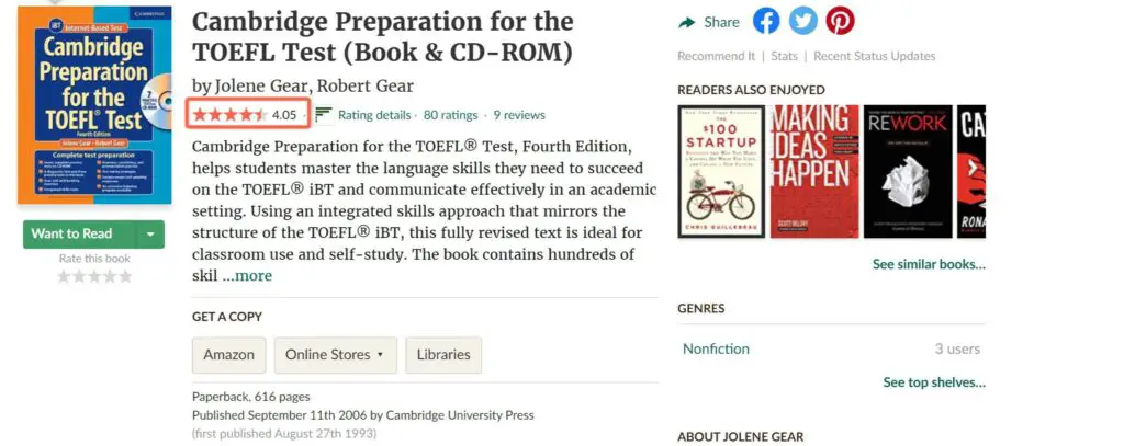 Cambridge Preparation for the TOEFL Test Goodreads 1