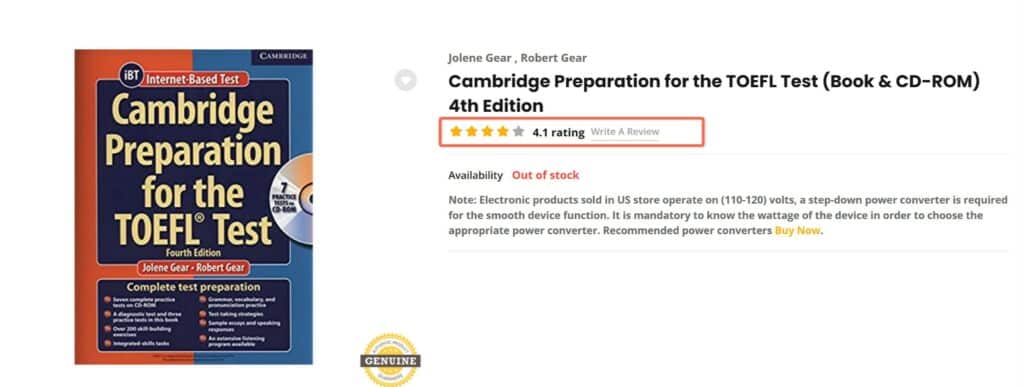 Cambridge Preparation for the TOEFL Test UBuy 1