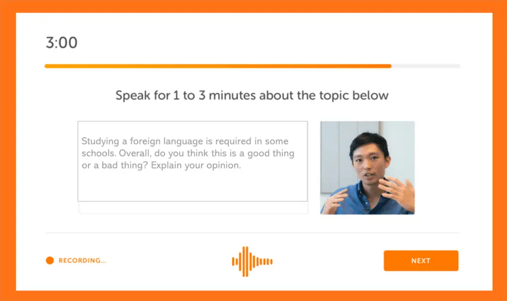 Duolingo English Test Speaking Sample Preparing a Response How to Question