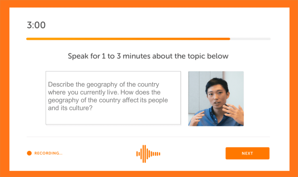 Duolingo English Test Speaking Sample -- Sample Interview Questions 5