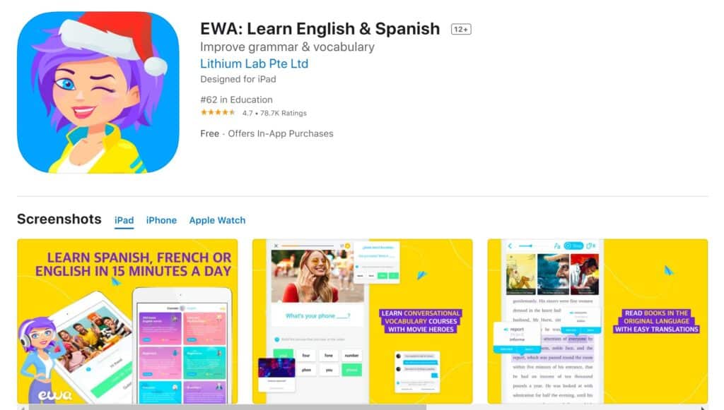 EWA App Page