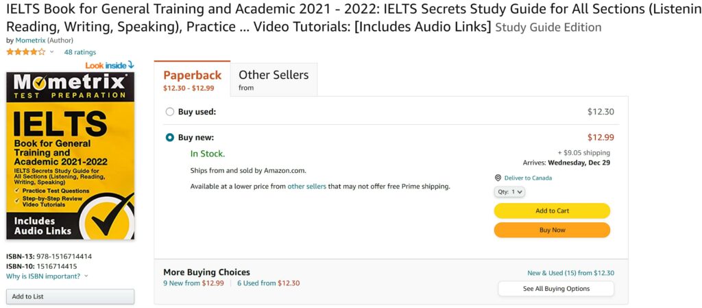 Mometrix IELTS Book Guide Review