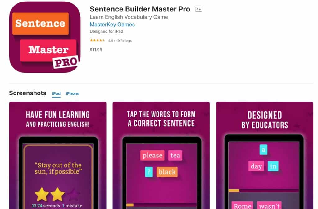 Sentence Builder Master Pro App