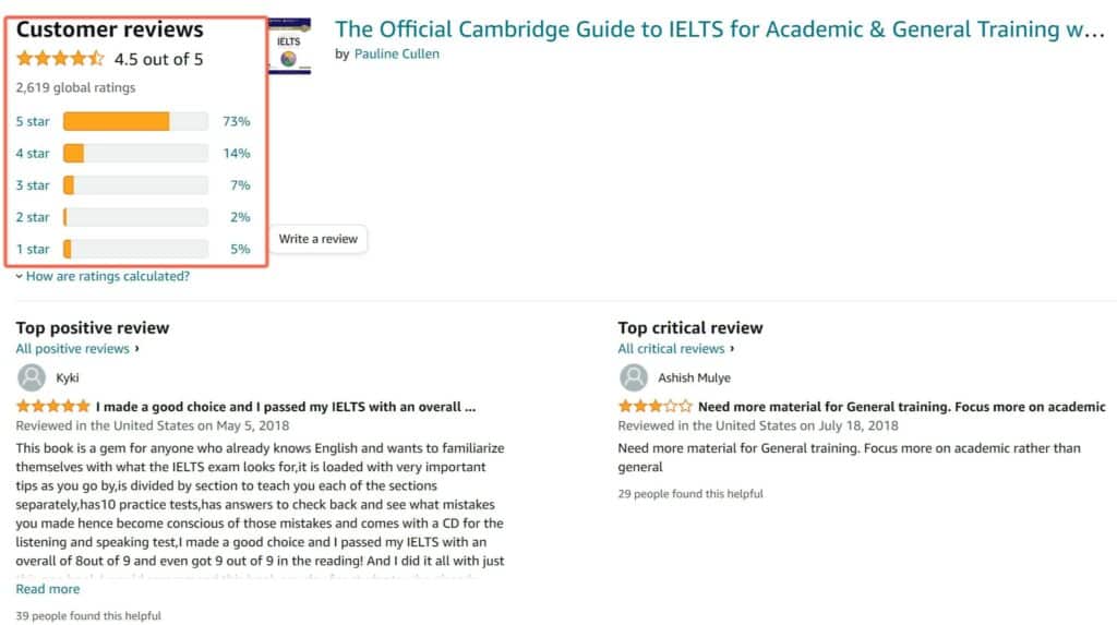 The Official Cambridge Guide to IELTS Review Amazon 1