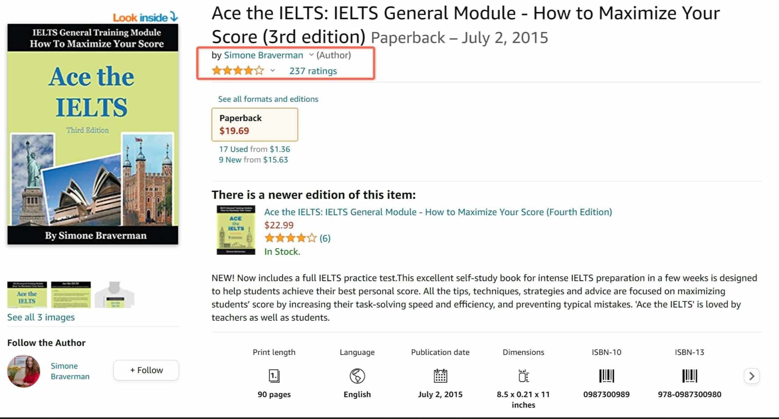 Ace the IELTS Book Amazon 1
