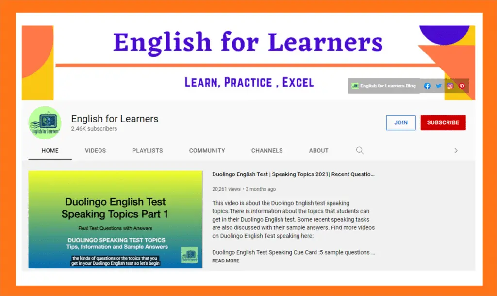 English for Learners Official YouTube Channel