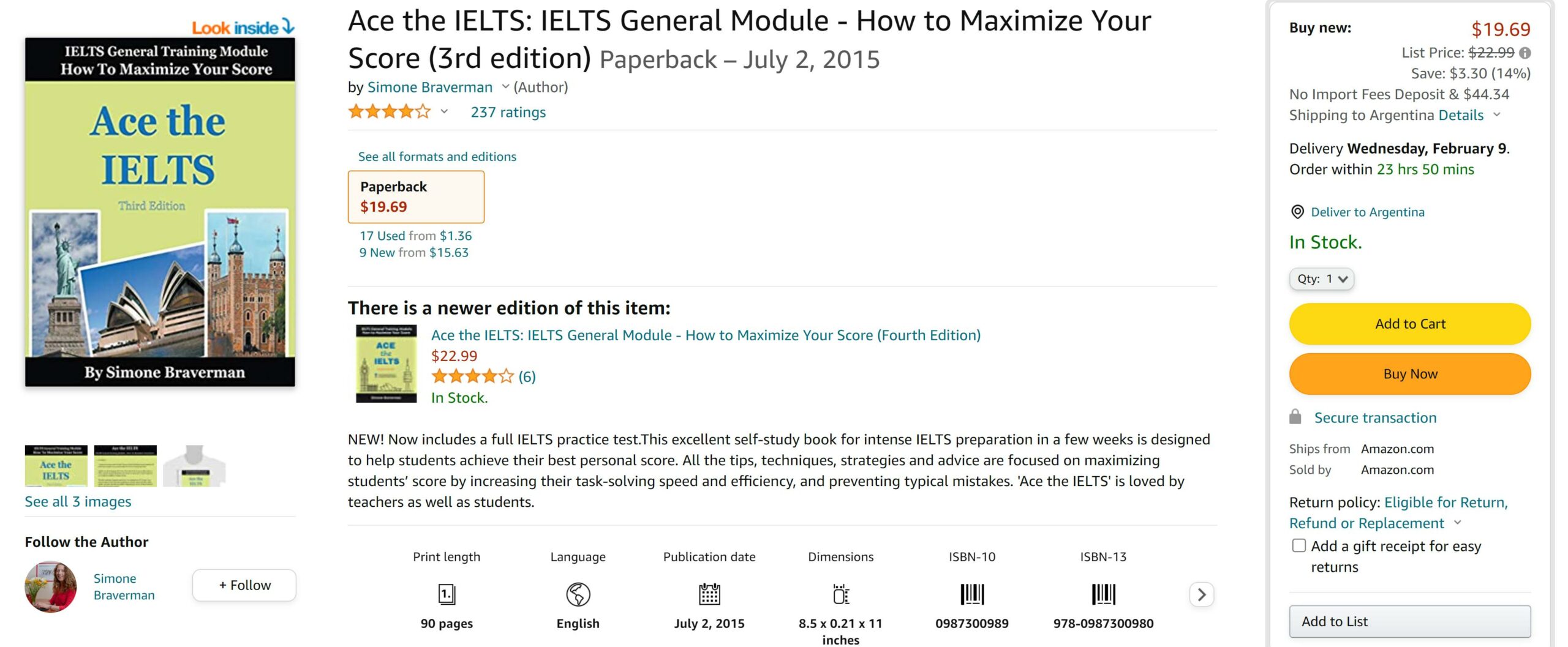 IELTS Preparation Book -- Ace the IELTS Book or Guide