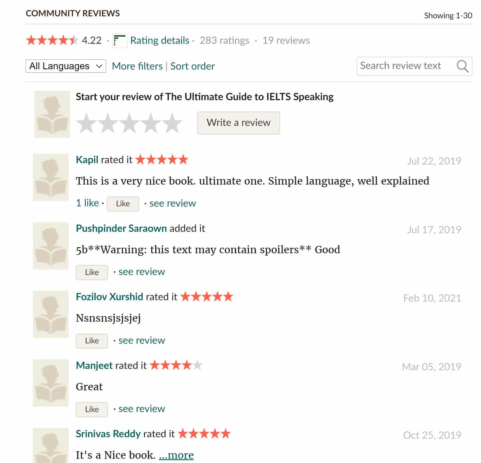 The Ultimate Guide to IELTS Speaking GoodReads 2