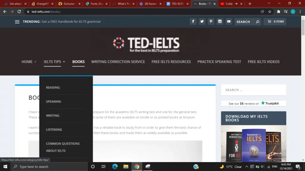 TED-IELTS Website Navigation